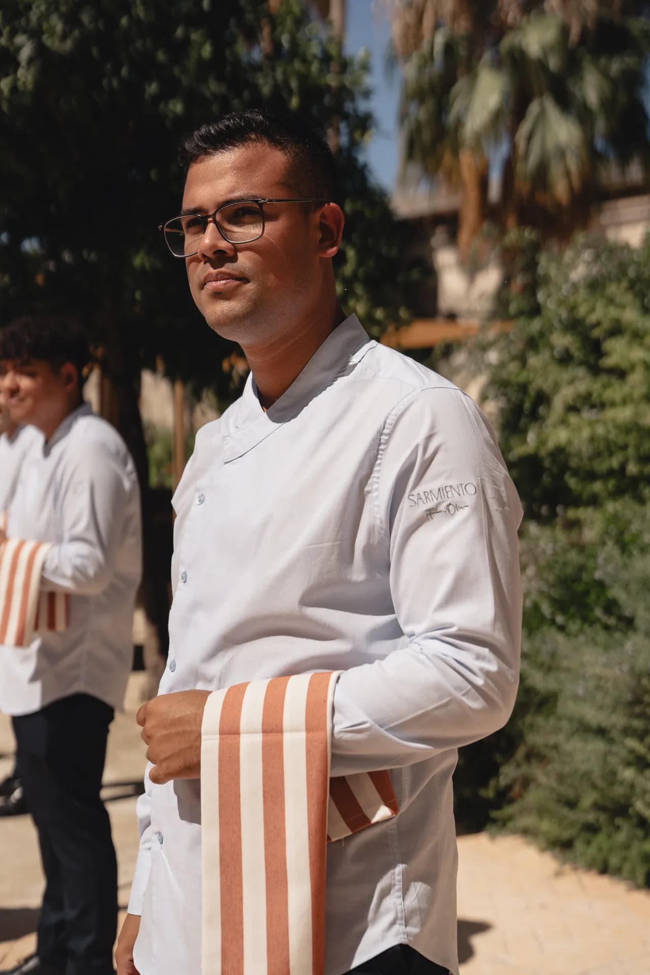 Equipo de servicio de Sarmiento preparado para un evento
